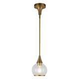 Hazel 1 Light Small Pendant 8.38 Inch Tall by Alora - PD524006