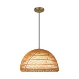 Bondi 1 Light Pendant 9.38 Inch Tall and 16.13 Inch Wide by Alora - PD631416