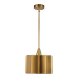 Plisse 1 Light Medium Pendant 11.63 Inch Tall by Alora - PD528412