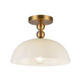 Paisley 1 Light Semi Flush Mount 9.5 Inch Tall and 11.88 Inch Wide by Alora - SF459012