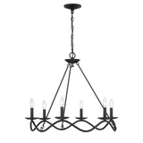 6 Light Large Chandelier by Meridian M100137 - M100137