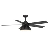 5 Blade Ceiling Fan with Light Kit In Modern Style 52 Inch Wide by Meridian - 5_M2014