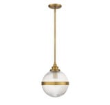 1 Light Mid Century Modern Small Pendant 12.5 Inch Tall by Meridian - M70100