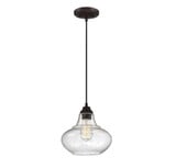 1 Light Mid Century Modern Small Pendant 10 Inch Tall by Meridian - M70080