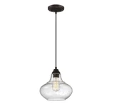 1 Light Mid Century Modern Small Pendant 10 Inch Tall by Meridian - M70080