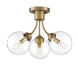 3 Light 16 Inch Wide Modern Semi Flush Mount by Meridian - M60060