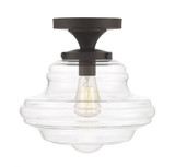 1 Light 12 Inch Wide Vintage Semi Flush Mount by Meridian - M60069