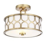 2 Light 13 Inch Wide Bohemian Semi Flush Mount by Meridian - M60015