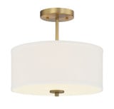 2 Light 13 Inch Wide Contemporary Semi Flush Mount by Meridian - M60008
