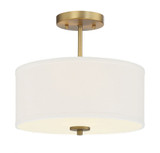 2 Light 13 Inch Wide Contemporary Semi Flush Mount by Meridian - M60008