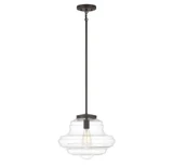 1 Light Vintage Medium Pendant 11.5 Inch Tall by Meridian - M7022