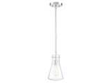 1 Light Mid Century Modern Small Pendant 10.5 Inch Tall by Meridian - M70063