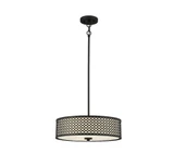 3 Light Mid Century Modern Large Pendant 18 Inch Wide by Meridian - M70108