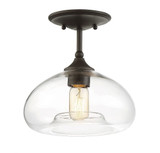 1 Light 10.75 Inch Wide Modern Semi Flush Mount by Meridian - M60017