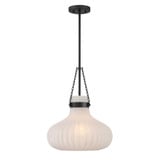 1 Light Medium Pendant 19 Inch Tall by Meridian - M7046