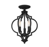 3 Light 11 Inch Wide Semi Flush Mount by Meridian - M60055
