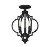 3 Light 11 Inch Wide Semi Flush Mount by Meridian - M60055