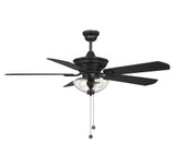 5 Blade Outdoor Ceiling Fan with Light Kit 52 Inches Wide by Meridian - M2026