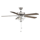 5 Blade Ceiling Fan with Light Kit 52 Inches Blade Span by Meridian - M2019