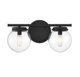 2 Light Mid Century Modern Vanity Light 16 Inch Wide by Meridian - M80046