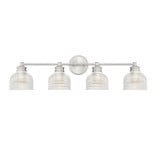4 Light Mid Century Modern Vanity Light 32 Inch Wide by Meridian - M80036