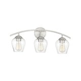 3 Light Metal Mid Century Modern Vanity Light 24 Inch Wide by Meridian - M80032