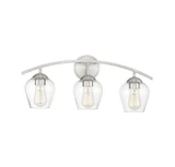3 Light Metal Mid Century Modern Vanity Light 24 Inch Wide by Meridian - M80032