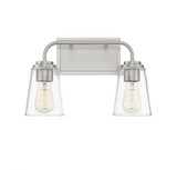 2 Light Mid Century Modern Vanity Light 9.75 Inch Tall by Meridian - M80043