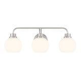 3 Light Globe Glass Down Vanity Light 24 Inch Wide by Meridian - M80081