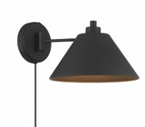 1 Light Mid Century Modern Wall Sconce 8 Inch Tall by Meridian - M90086