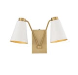 2 Light Mid Century Modern Wall Sconce 17.5 Inch Wide by Meridian - M90076