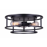 Luca 3 Light 13.75 Inch Wide Flush Mount by Canarm Inc - IFM757A16BK