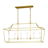 Southold 6 Light Linear Island Pendant by Visual Comfort Studio - CC1036