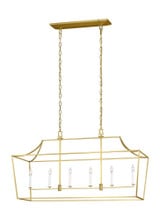 Southold 6 Light Linear Island Pendant by Visual Comfort Studio - CC1036