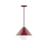 Axis 1 Light Etched Glass Medium Cone Pendant by Montclair Light Works - PEB422-G15