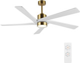 Aero 5 Blade Ceiling Fan with Light Kit 21 Inch H and 72 Inch W by Brio  - AB5372