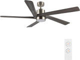 Aero 5 Blade Ceiling Fan with Light Kit 21 Inch H and 64 Inch W by Brio  - AB5264