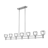 Samar 7 Light Linear Chandelier 7.25 Inch Tall and 60 Inch Wide by DVI - DVP34604