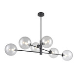 Courcelette 6 Light Linear Chandelier 13 Inch Tall and 47 Inch Wide by DVI - DVP27002
