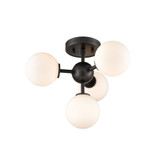 Alouette 4 Light Semi Flush Mount 11.25 Inch Tall X 15.25 Inch Wide by DVI - DVP34511