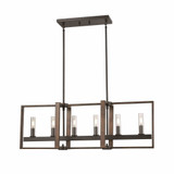 Blairmore 6 Light Linear Chandelier 13 Inch Tall and 36.25 Inch Wide by DVI - DVP30202