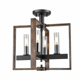 Blairmore 4 Light Semi Flush Mount 15 Inch Tall and 14.75 Inch Wide by DVI - DVP30211