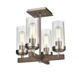 Okanagan 4 Light Semi Flush Mount 13.5 Inch Tall and 13 Inch Wide by DVI - DVP38611