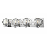 Tropea 4 Light Bath Vanity 6.25 Inch Tall and 31 Inch Wide by DVI - DVP40444