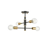 Lake Loft 4 Light Semi Flush Mount 12.5 Inch Tall and 16 Inch Wide by DVI - DVP41112