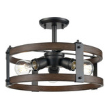 Oakhurst 3 Light Semi Flush Mount 11.25 Inch Tall and 15.5 Inch Wide by DVI - DVP40312