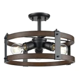 Oakhurst 3 Light Semi Flush Mount 11.25 Inch Tall and 15.5 Inch Wide by DVI - DVP40312