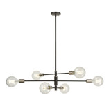 Lake Loft 6 Light Pendant 13.25 Inch Tall and 33 Inch Wide by DVI - DVP41102