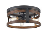 Oakhurst 3 Light Flush Mount 6.75 Inch Tall and 15.5 Inch Wide by DVI - DVP40332