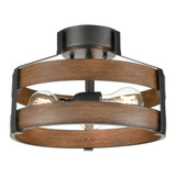 Fort Garry 3 Light Small Semi Flush Mount 8.5 Inch X 12.5 Inch Wide by DVI - DVP41811